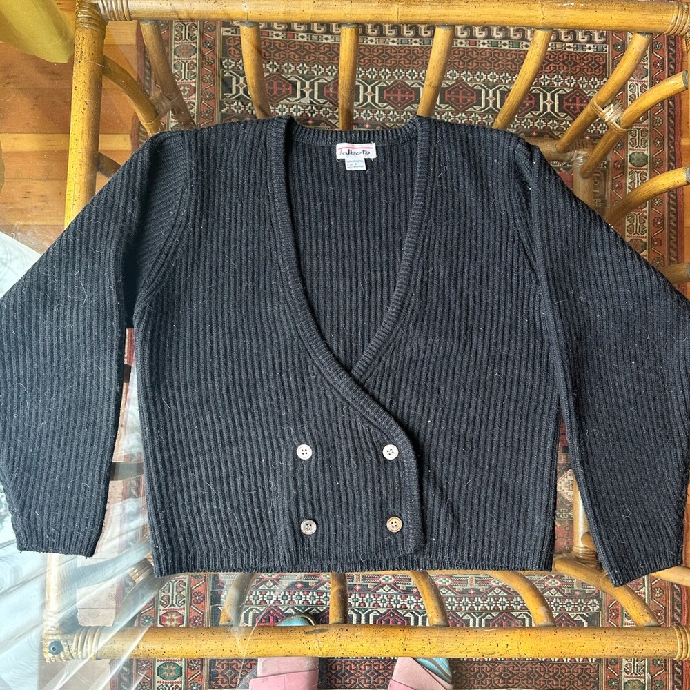 Vintage black double breasted sweater